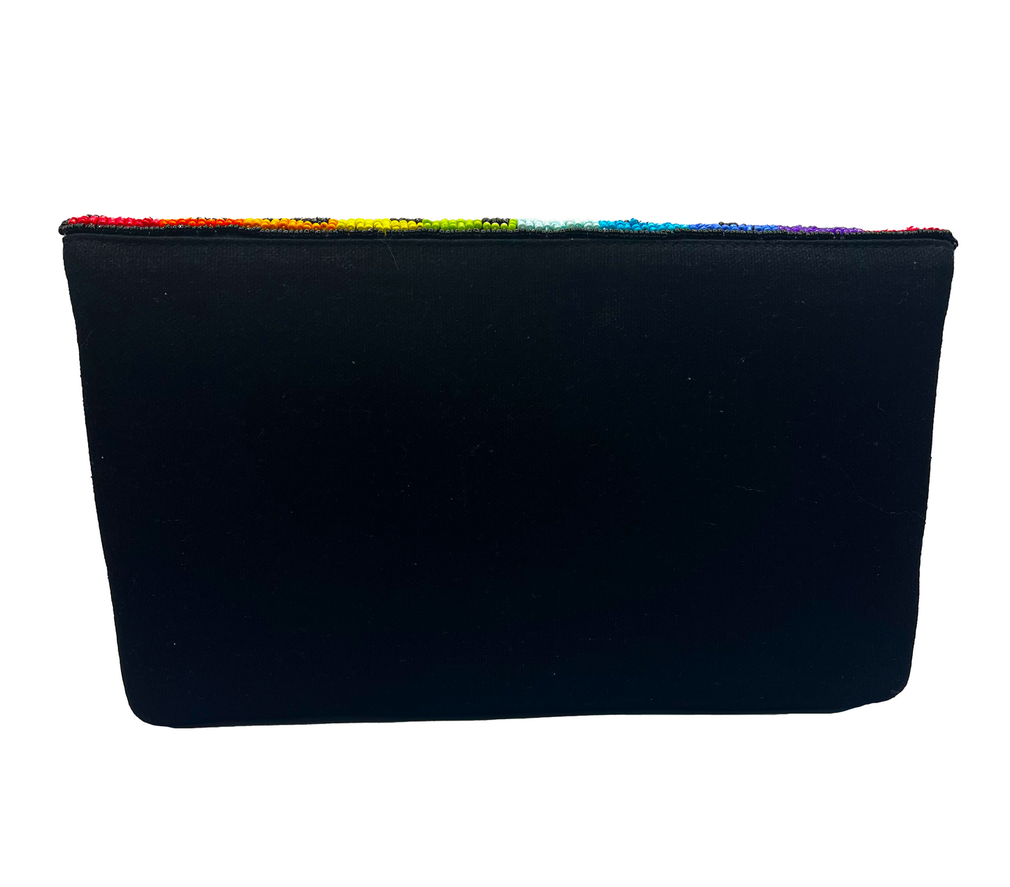 Rainbow Leopard Beaded Clutch