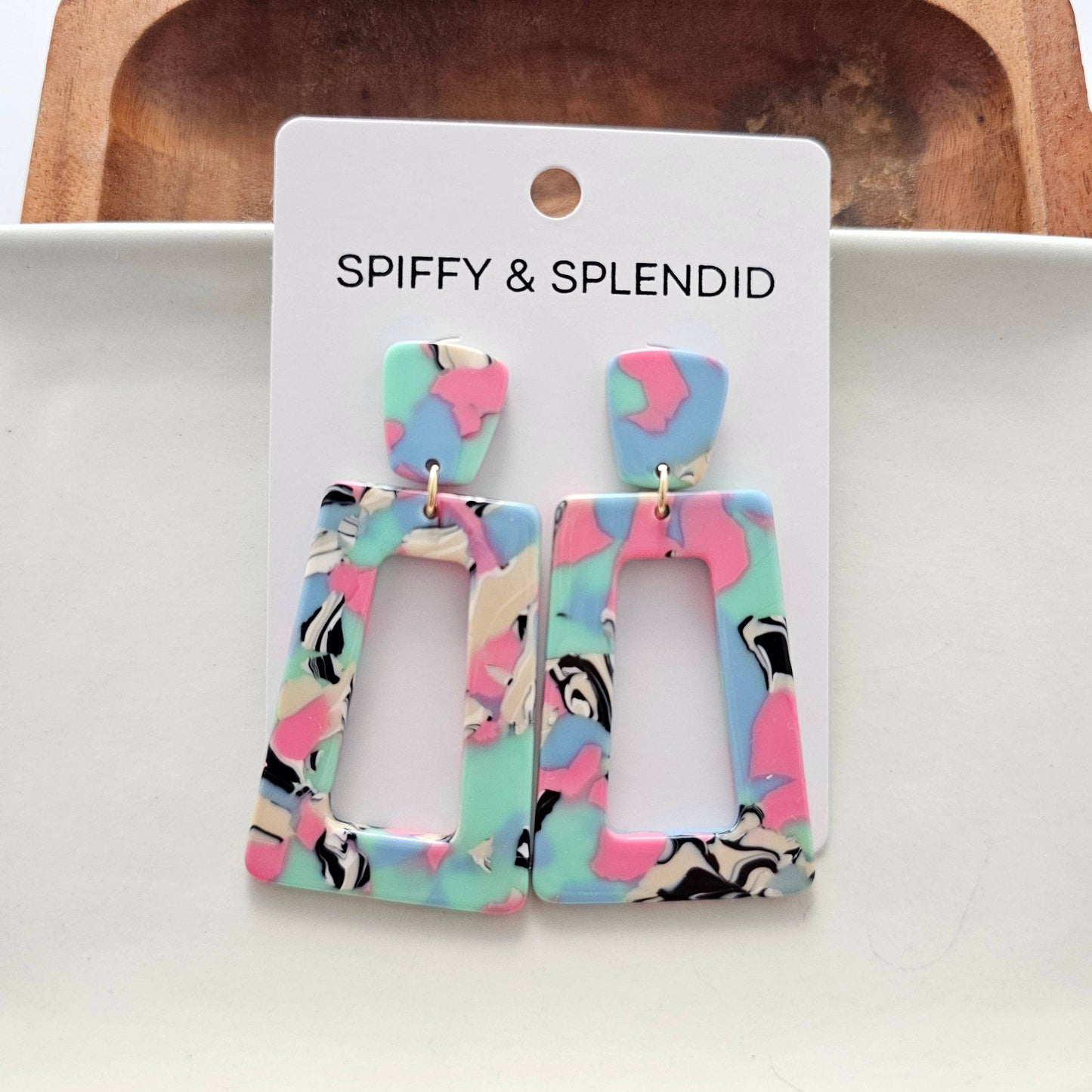 Avery Earrings - 80's Pastel