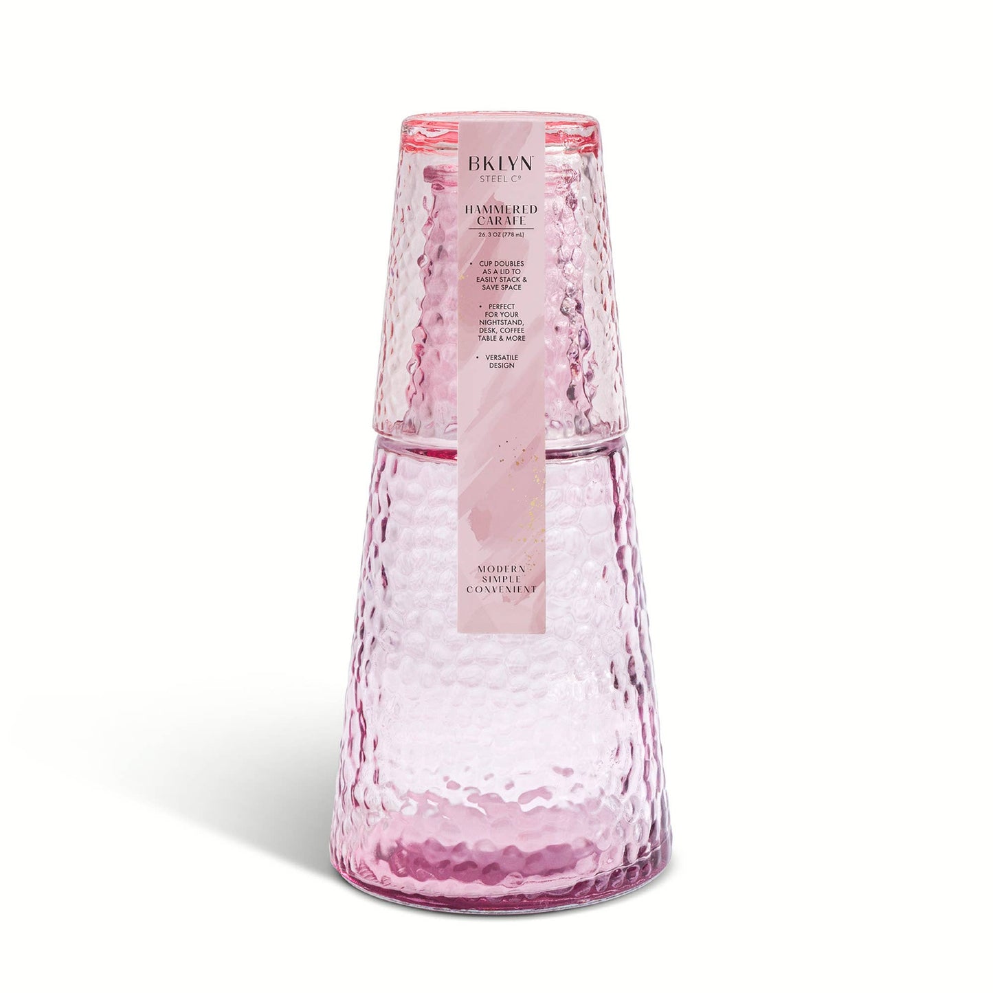Hammered Carafe - Rose Whisper