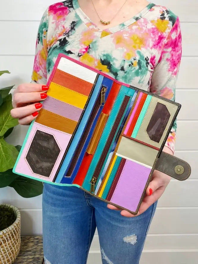 Nash Metallic Leather Wallet